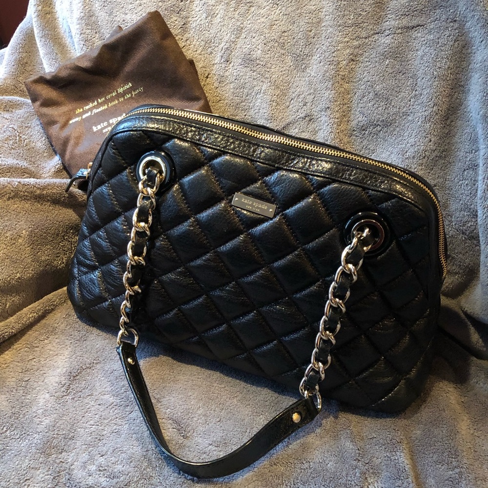 Kate Spade Gold Coast Quilted Leather Bag Like New
